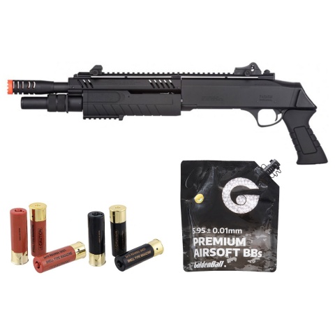 FABARM STF/12 Short Barrel Spring Shotgun - Shell Combo - (Black)