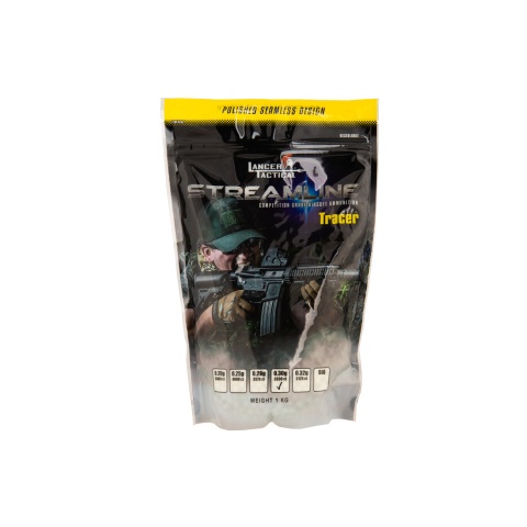 Lancer Tactical 3330 Round 0.30g Streamline Competition Grade Tracer BBs (Color: Green)