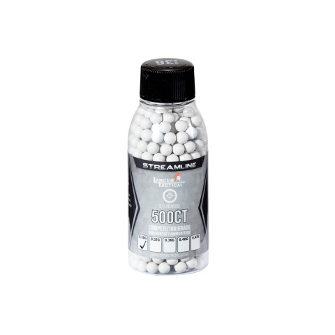 Lancer Tactical 500 Round Streamline Competition Grade BBs - (White)