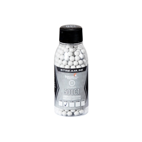 Lancer Tactical 500 Round Streamline Competition Grade BBs - (White)