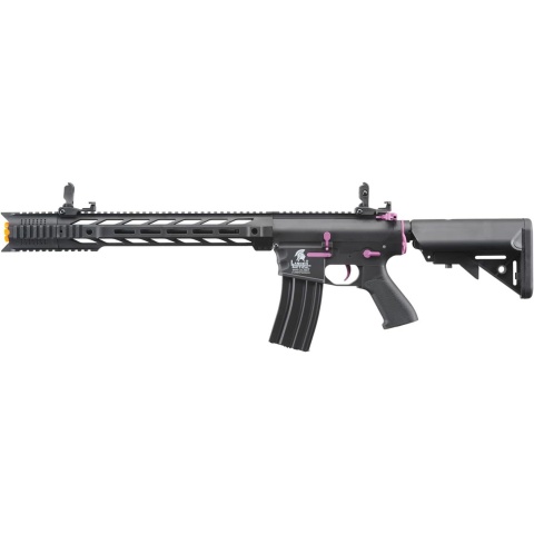 Lancer Tactical LT-25 Gen 2 M4 SPR Interceptor AEG Rifle - Black w/ Purple