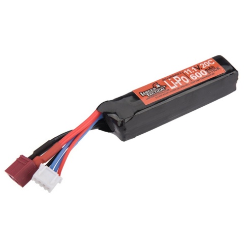 Lancer Tactical 11.1V 600 mAH 20C PDW Stick LiPo Battery (Deans connector)