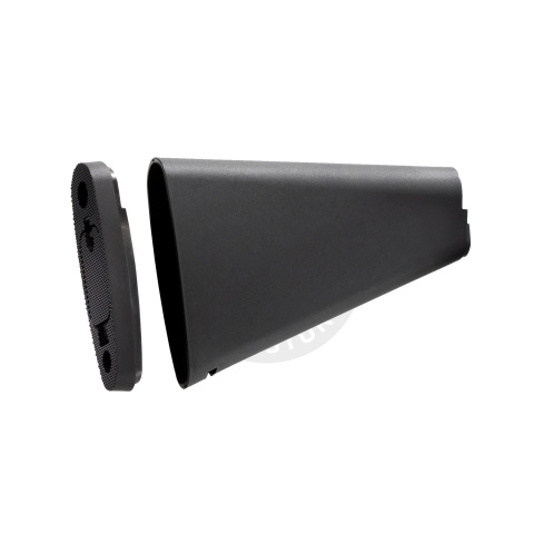 Lancer Tactical Stubby Fixed Stock for M4/M16 Series Airsoft AEG (Color: Black)