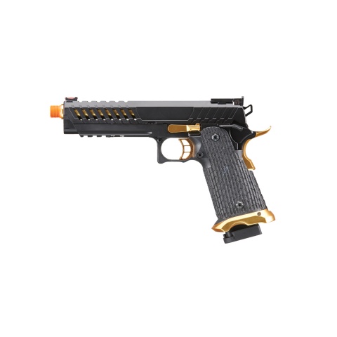 Lancer Tactical Knightshade Hi-Capa Gas Blowback Airsoft Pistol - (Black/Gold)