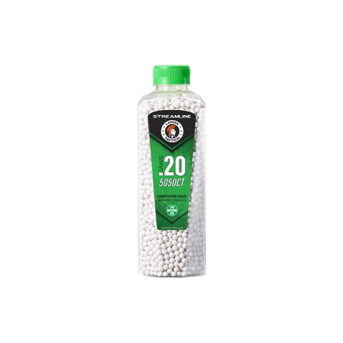 Lancer Tactical 5050 Round 0.20g Streamline Competition Grade Outdoor BB Bottle (Color: White)