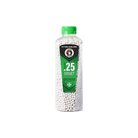 Lancer Tactical 5050 Round 0.25g Streamline Competition Grade Outdoor BB Bottle (Color: White)