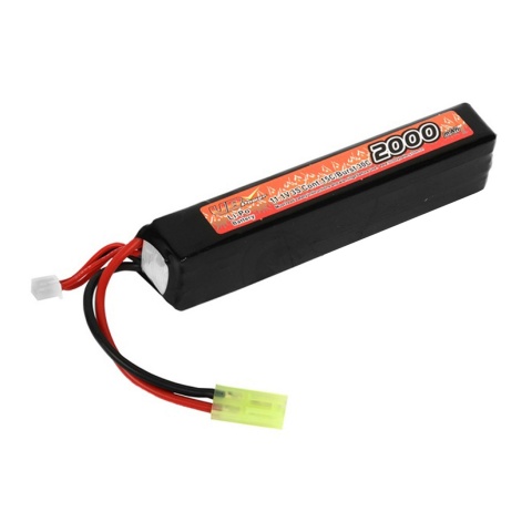 VB-Power Airsoft 11.1V 2000 mAh 15C Wide Stick Lipo Battery