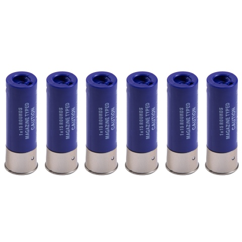 G-Force 15 Round Shotgun Shells for Multi & Single-Shot Airsoft Shotguns (Color: Purple / Pack of 6)