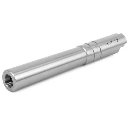 Airsoft Masterpiece .45 ACP Steel Threaded Fixed Outer Barrel for Tokyo Marui Hi-Capa 5.1 (Color: Silver)