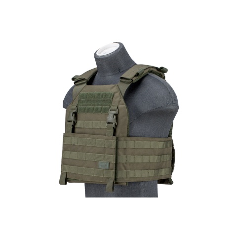 Lancer Tactical 1000D Nylon Buckle Up Assault Plate Carrier (Color: OD Green)
