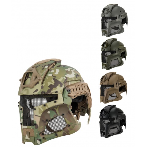 AMA Interstellar Battle Trooper Full Face Airsoft Helmet