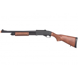 Golden Eagle M870 3/6-Shot Pump Action Gas Airsoft Shotgun - WOOD