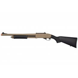 Golden Eagle M870 3/6-Shot Pump Action Gas Airsoft Shotgun - TAN