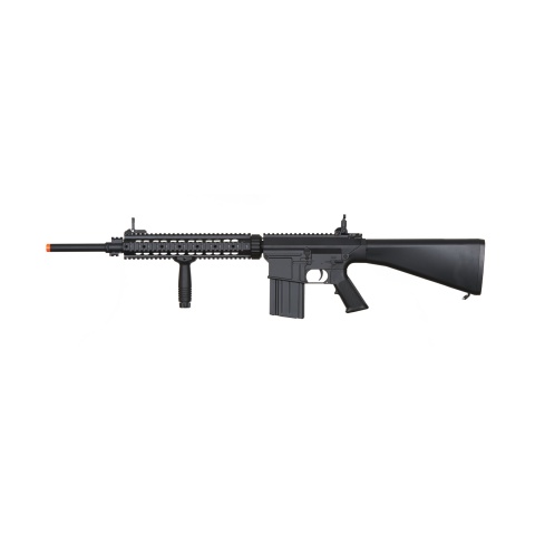 Atlas Custom Works Full Metal SR-25 Airsoft AEG Rifle with Stubby Stock (Color: Black)