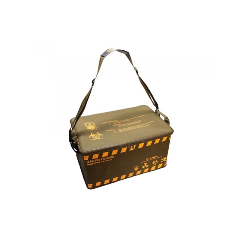 Laylax Satellite Trunk Cargo Storage Case with Lid (Color: OD Green & Yellow)