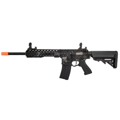 Lancer Tactical LT-19 M4 Carbine ProLine Airsoft AEG [High FPS] (Black w/ Wolfpack Laser Engraving)