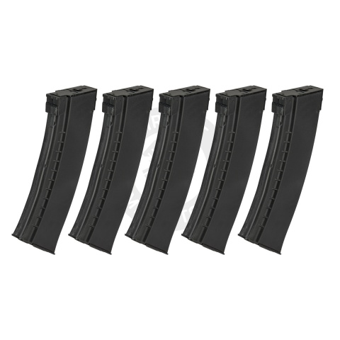 Lancer Tactical Pack of 5 500 Round AK Hi-Capacity Magazine (Color: Black)