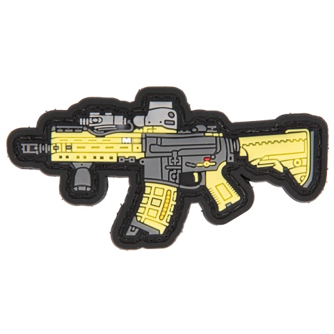 PVC Morale Patch M4 SBR (Color: Yellow / Grey)