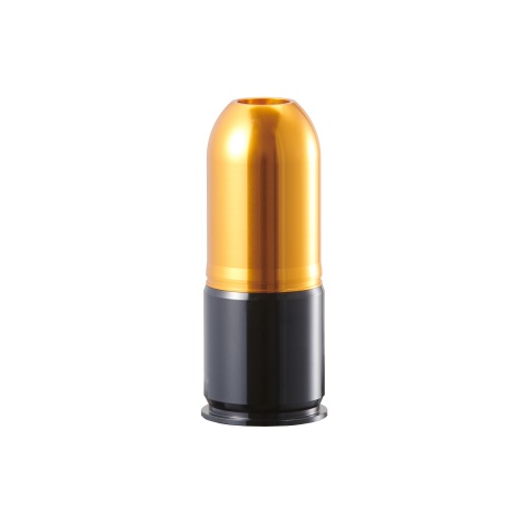 Lancer Tactical CNC Aluminum Airsoft 40mm Green Gas Grenade Shell (Color: Gold / Black)