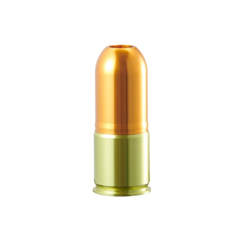 Lancer Tactical CNC Aluminum Airsoft 40mm Green Gas Grenade Shell (Color: Gold / Green)