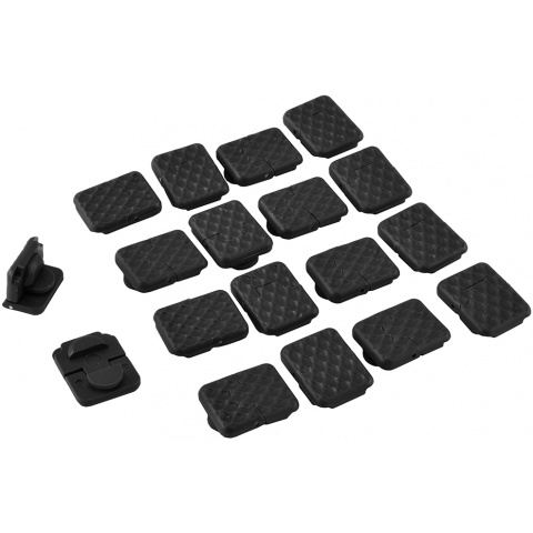 NcStar KeyMod RIS 1-Slot Customizable Rubberized Rail Covers - BLACK