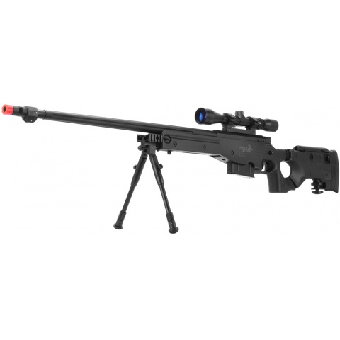 Lancer Tactical Airsoft L96 Full Metal Gas Powered Sniper Rifle - (Black)