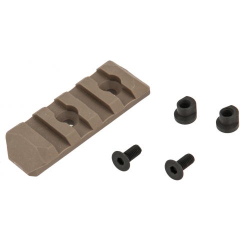 PTS Airsoft Enhanced 4-Slot KeyMod Rail Section - DE