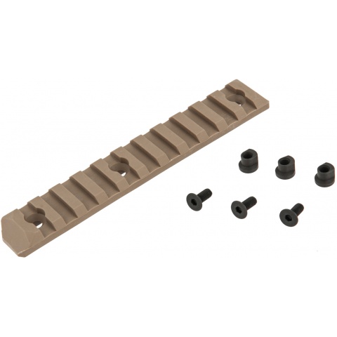 PTS Syndicate Airsoft Enhanced 11-Slot KeyMod Rail Section - DARK EARTH