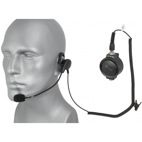 Code Red Airsoft Close Quarters Boom Mic Headset - MOTOROLA 1 PIN