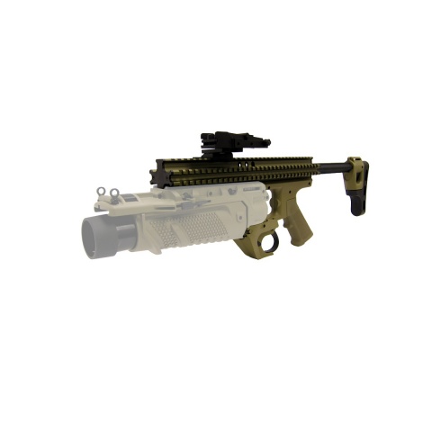 Lancer Tactical Airsoft EGLM Launcher RAS Platform - TAN