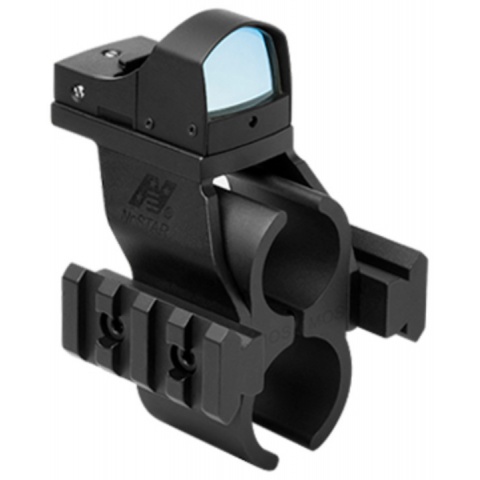 NcStar Moss 500/590 Green Dot Optic w/ Barrel Rail Mount - BLACK