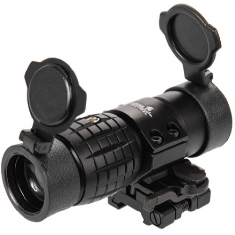 Lancer Tactical Airsoft 3X Metal Magnifier Scope w/ Mount - BLACK