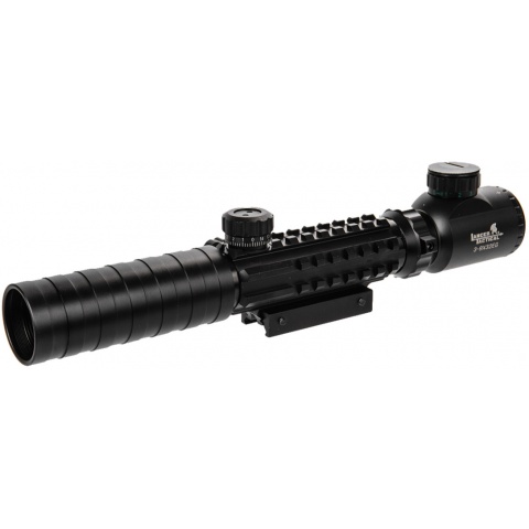 Lancer Tactical Airsoft 3-9x32mm Red/Green Illuminated Scope - BLACK