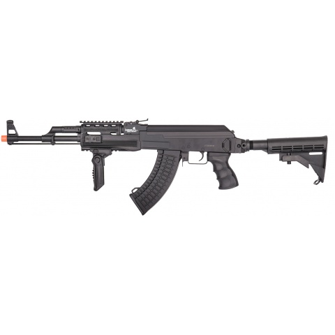 Lancer Tactical Airsoft Full Metal AK-47 AEG w/ LE Stock, Battery & Charger (Color: Black)