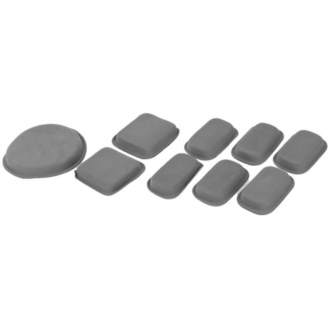 Lancer Tactical Airsoft 9pc Protective CP Helmet Pad Set - FG