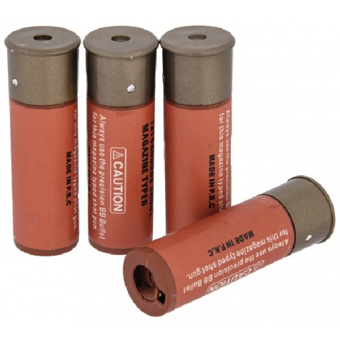 UK Arms Airsoft 4pc 14rd M180 Spring Shotgun Shells - RED