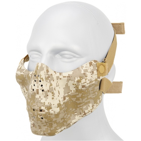AMA Tactical Skull Lower Face Mask w/ Foam Padding - DESERT DIGITAL