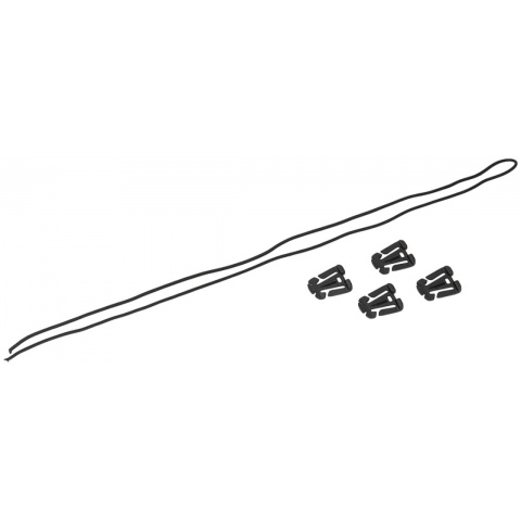 AMA Bungee Retention Kit w/ 4 MOLLE Clips - BLACK