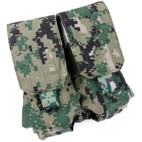 AMA Airsoft Double M4 Double Magazine Pouch - WOODLAND DIGITAL
