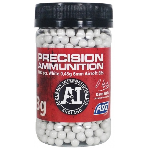 ASG Precision Ammo Heavy 0.43 Gram 6mm Airsoft BBs - WHITE