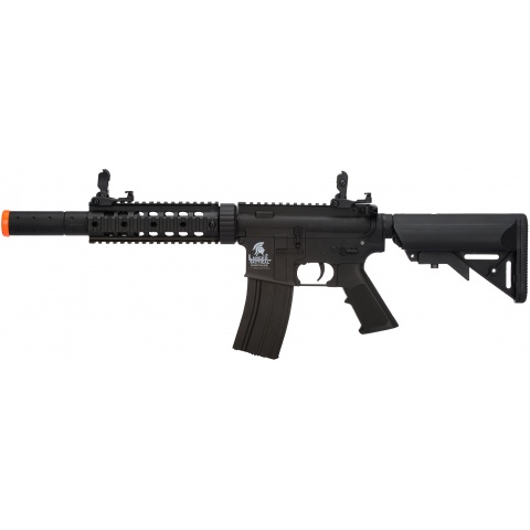 Lancer Tactical Low FPS Gen 2 M4 SD Carbine Airsoft AEG Rifle with Mock Suppressor (Color: Black)