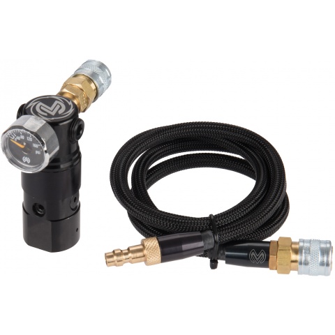 Wolverine Airsoft Storm On-Tank Regulator w/ Remote Line - BLACK