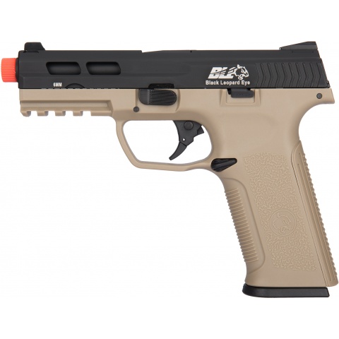 ICS XAE Adjustable Hop Up Gas Blowback Airsoft Pistol - TAN/BLACK