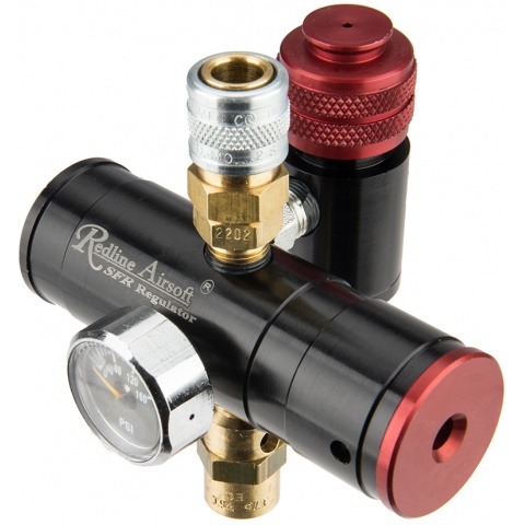 Redline Airsoft SFR (Super Fast Refresh) Air Regulator for HPA Engines - BLACK / RED