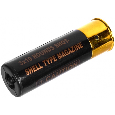 DE Airsoft 1X TripleShot Shotgun Shell 3x10 Shots - BLACK