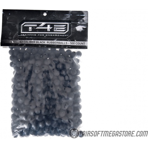 Umarex T4E .43 Caliber Rubber Ball Training Ammo [500 Count Bag] - BLACK