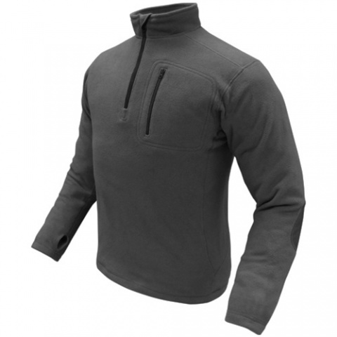 Condor Outdoor Tactical 1/4 ZIP Fleece Pullover #607 - BLACK