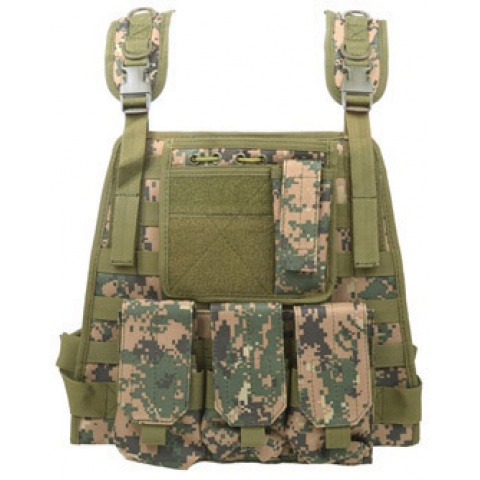 AMA Airsoft MOLLE Plate Carrier - DIGITAL WOODLAND