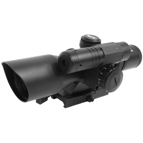AIM Sports 2.5-10x40 QRM Dual Red & Green Illuminated Scope w/ Laser
