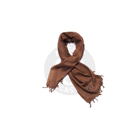 Lancer Tactical Multi-Purpose Shemagh Face Head Wrap - LIGHT BROWN / DARK BROWN